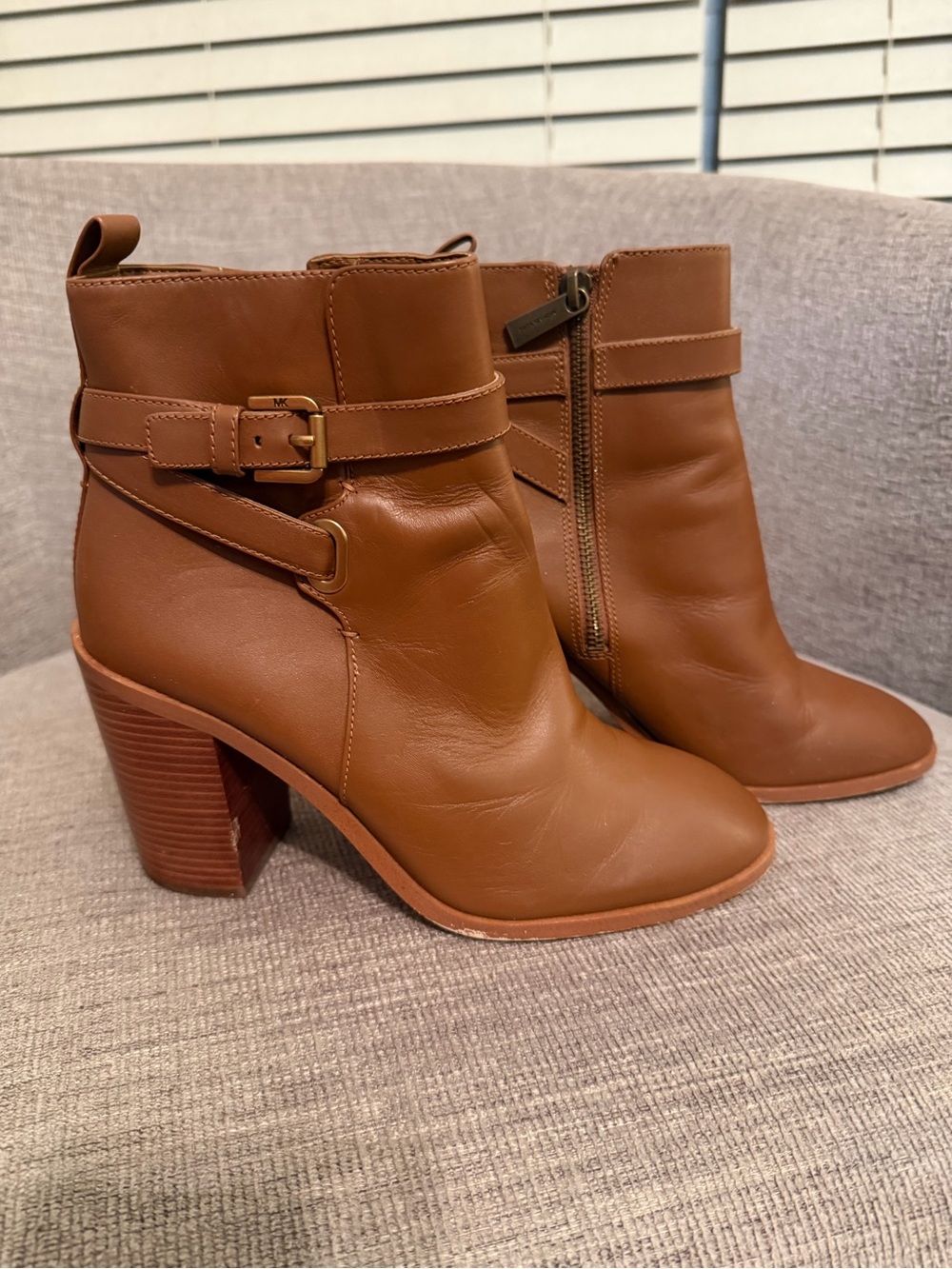 Michael Kors Brown Leather Ankle Boots